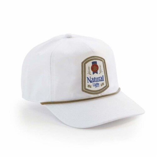 Natural Light  Natty Light Rowdy Gentleman Vintage Logo White Snapback Hat Perspective: front