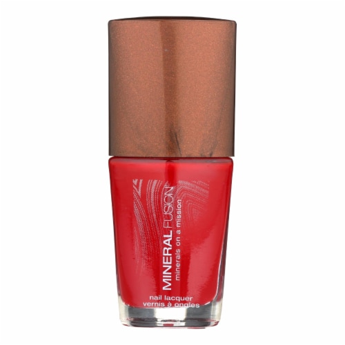 Mineral Fusion Crimson Clay Nail Polish Perspective: front