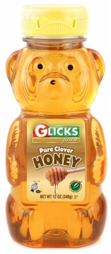 Glicks Finest Pure Clover Honey Perspective: front