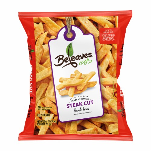 Beleaves™ Steak Cut White Potato Fries Perspective: front