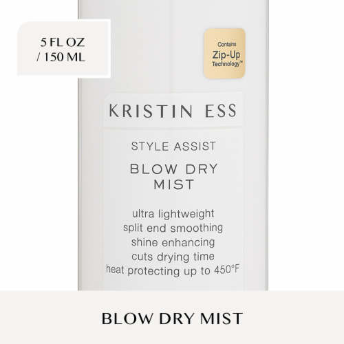 Kristin Ess Style Assist Blow Dry Heat Protectant Spray - Frizz Control + Styling - Shine Enhancing Perspective: front