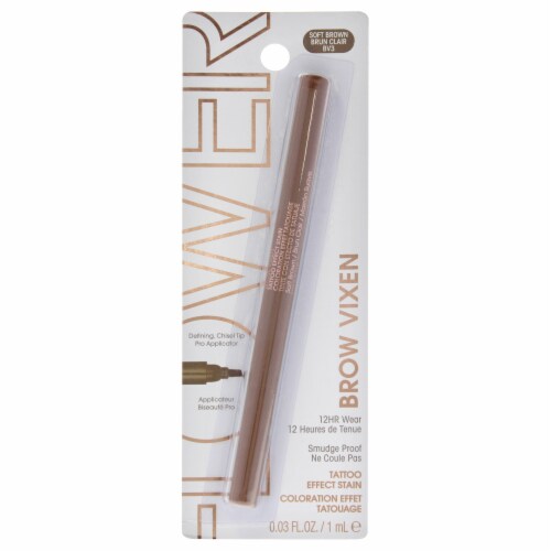 Flower Brow Vixen Tattoo Effect Stain-Soft Brown Perspective: front
