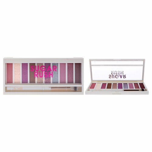 Flower Shimmer and Shade Sugar Rush Eyeshadow Palette Perspective: front