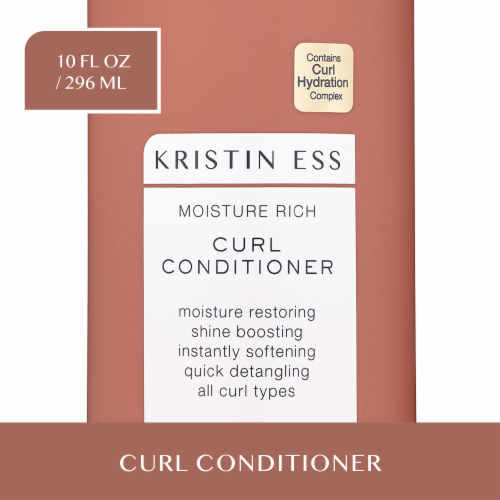 Kristin Ess Castor Oil Curly Hair Conditioner For Dry Damaged Hair - Detangling + Deep Moisture Perspective: front
