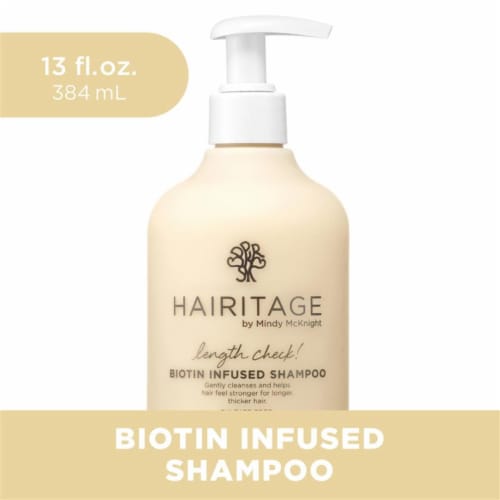 Hairitage Biotin + Castor Oil Hydrating Shampoo For Volumizing, Thickening + Repairing Hair Perspective: front