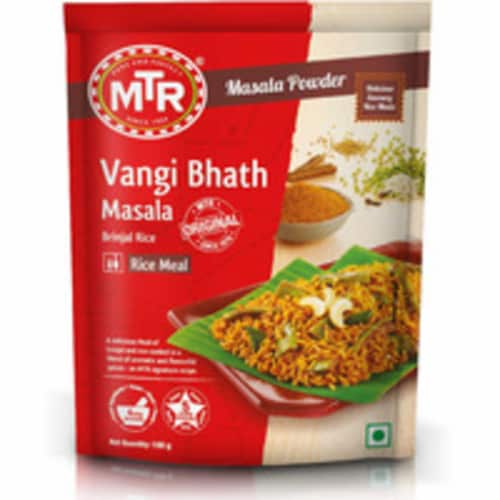 MTR Brinjal Rice Vangi Bhat Powder - 100 Gm (3.53 Oz) Perspective: front