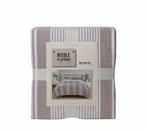 Needle & Pine Stripes Quilt Set - 3 Piece Perspective: front