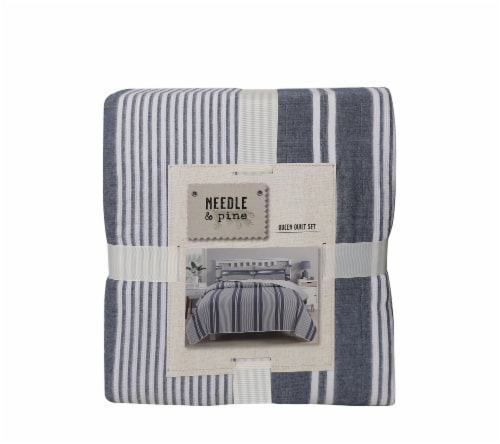 Needle & Pine Stripes Quilt Set - 3 Piece Perspective: front