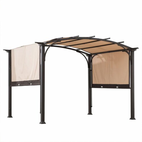 Sunjoy 9 x 11 Foot Arched Pergola Cover Outdoor Backyard Roof Shaded ...