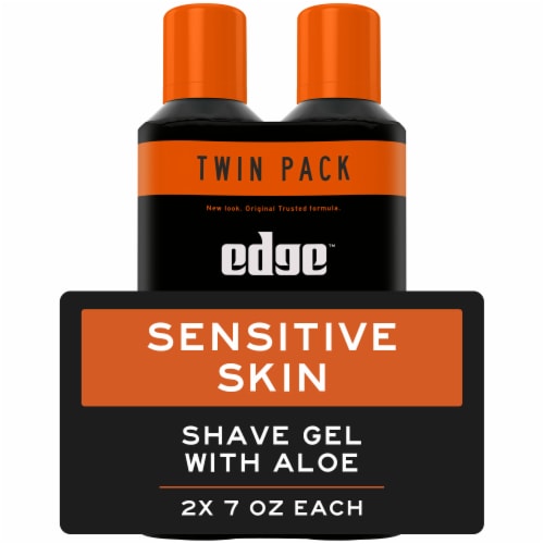 Edge Sensitive Skin Shave Gel Twin Pack Perspective: front