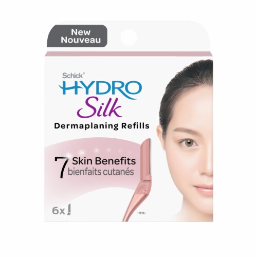 Schick Hydro Silk Exfoliating Dermaplaning Professional Style Wand and Replacement Refill Blades Perspective: front