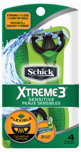 Schick Xtreme 3 Sensitive Razor With Vitamin E Perspective: front