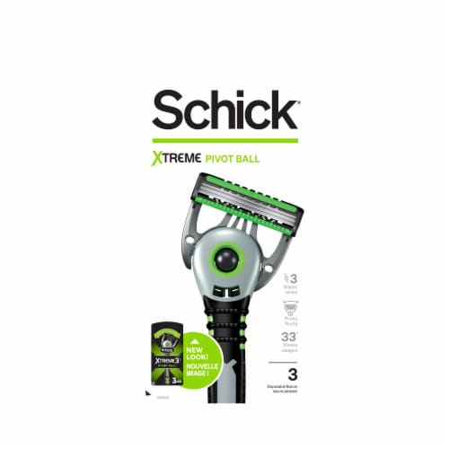 Schick® Xtreme3 Pivot Ball Men's Disposable Razors Perspective: front