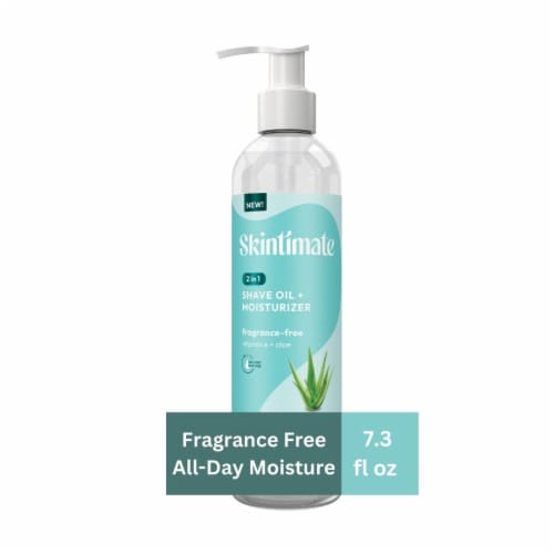 Skintimate 2 in 1 Shave Oil + Moisturizer Sensitive Skin Protects & Smooths Fragrance Free Perspective: front
