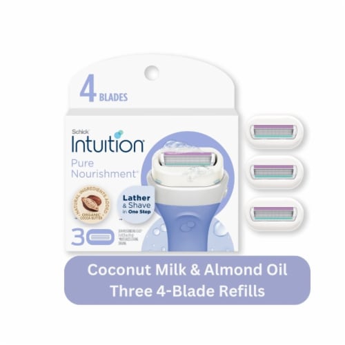 Schick Intuition Pure Nourishment Women's Razor Blade Refill Perspective: front
