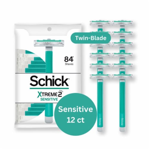 Schick Xtreme2 Disposable Razors for Men Sensitive Skin Protects Skin from Irritation Perspective: front