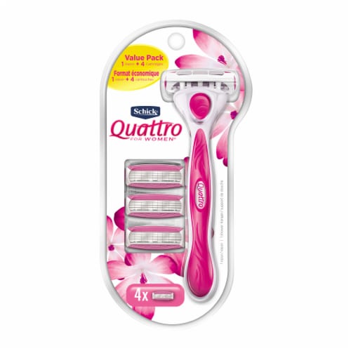Schick Quattro For Women Value Pack Razor and Cartridges Perspective: front