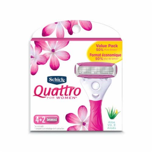 Schick Quattro For Women Value Pack Razor Blade Refills Perspective: front