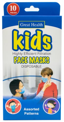 Great Health Kids Disposable Face Mask Perspective: front