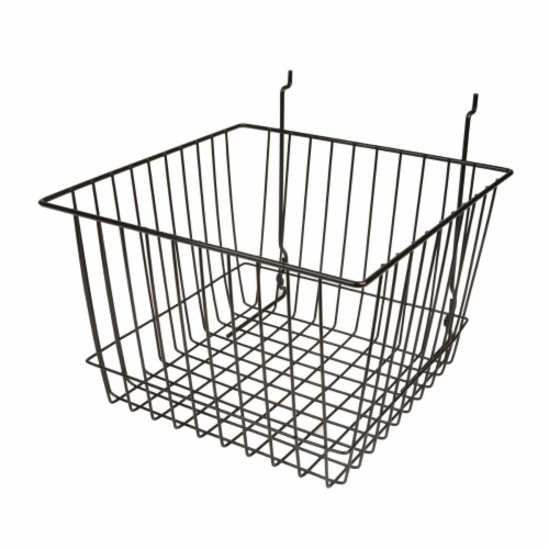 Econoco BSK15-B 12 x 12 x 8 in. Deep Basket  Black - Semigloss  Pack of 6 Perspective: front
