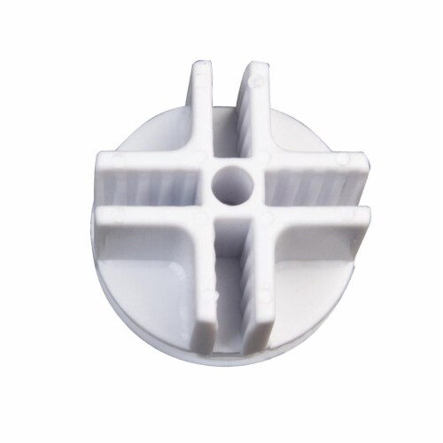 Econoco GSC-W 4-Way Plastic Connector&#44; White Perspective: front