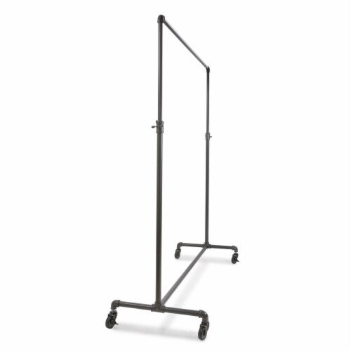 Econoco  60 in. Pipeline Adjustable Ballet Rack&#44; Anthracite Grey Perspective: front