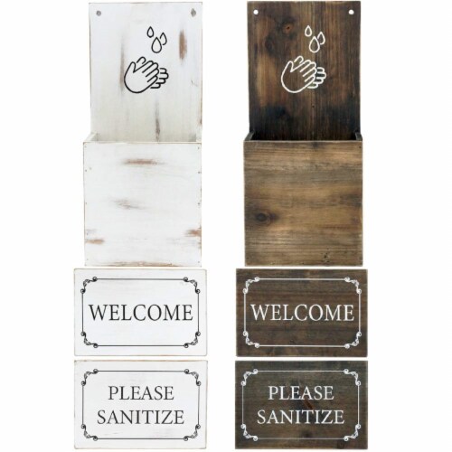 welcome-sign-with-hand-sanitizer-dispenser-container-set-of-2-16-inch