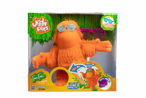 Jiggly Pets Tan-Tan Rubbery Dancing Orangutan Perspective: front