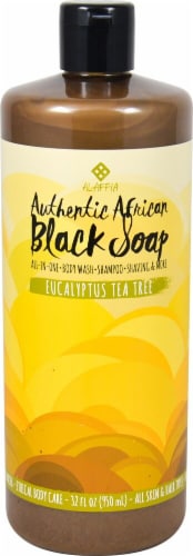Alaffia Authentic African Black Soap Eucalyptus Tea Tree Perspective: front