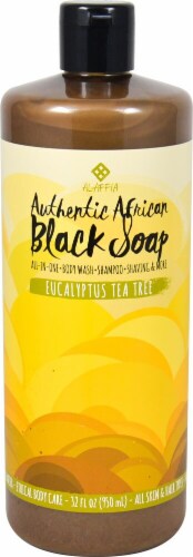 Alaffia Authentic African Black Soap Eucalyptus Tea Tree Perspective: front