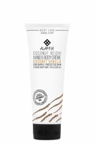 Alaffia Coconut Reishi Coconut Vanilla Hand & Body Creme Perspective: front