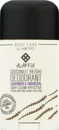 Alaffia Activated Charcoal & Reishi Coconut Lavender Deodorant Perspective: front
