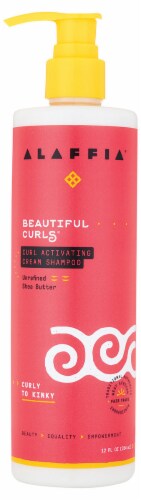 Alaffia Beautiful Curls Curl Activating Cream Shampoo Perspective: front