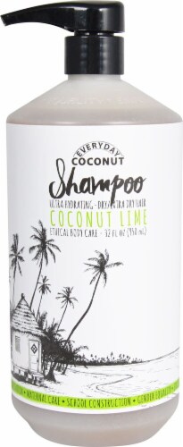 Alaffia Everyday Coconut Ultra Hydrating Coconut Lime Shampoo Perspective: front