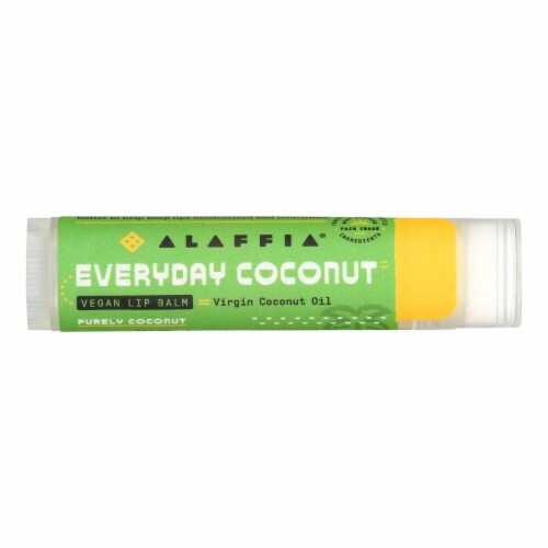 Alaffia  Everyday Coconut Ethically Traded Lip Balm   Purely Coconut Perspective: front