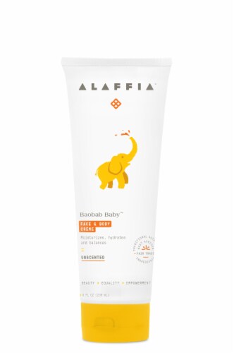 Alaffia Baobab Baby Unscented Face & Body Creme Perspective: front