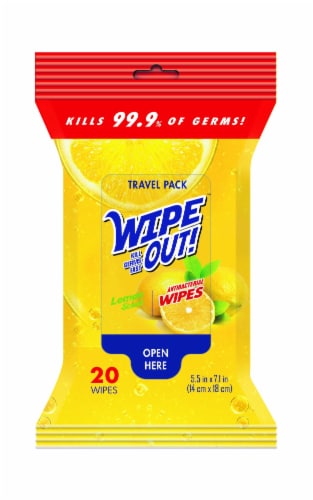 Wipe Out! Lemon Scent Anti Bacterial Wipes Perspective: front