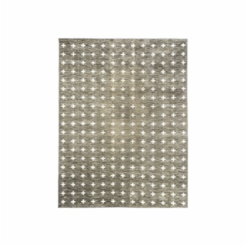 Modern Nylon Area Rug With Latex Beige and Light gray- Sherpi, 1 unit - Kroger