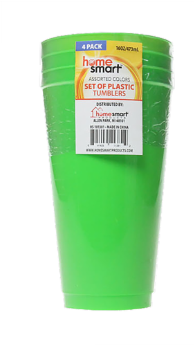 James Paul Products Home Smart Large Plastic Tumblers - Assorted Perspective: front