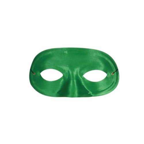 Morris Costumes TI60GR Half Domino Mask Green Perspective: front