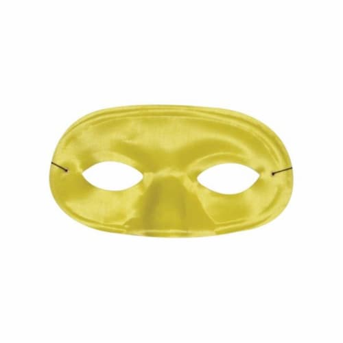 Morris Costumes TI60YW Half Domino Mask Yellow Perspective: front
