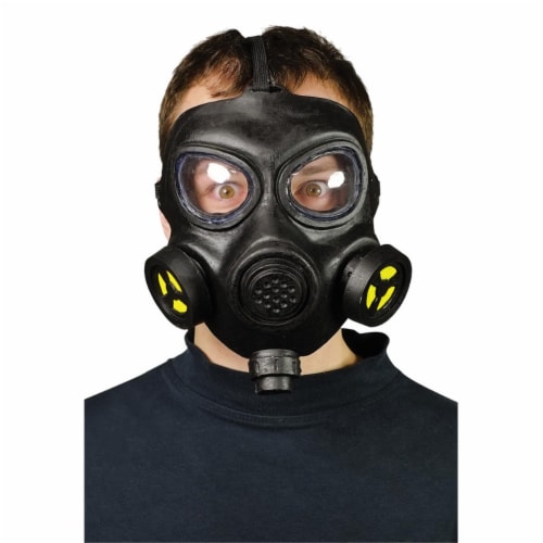 Seasonal Visions Halloween Gas Mask - Black Perspective: front