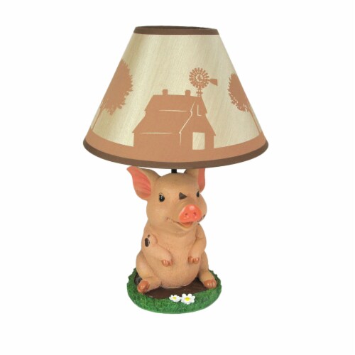 DWK Corporation Muddy Delight Barnyard Pig Sculptural Table Lamp w Decorative Shade One Size Kroger