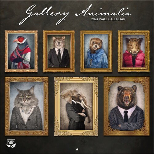 Lang Gallery Animalia 2024 Wall Calendar Perspective: front