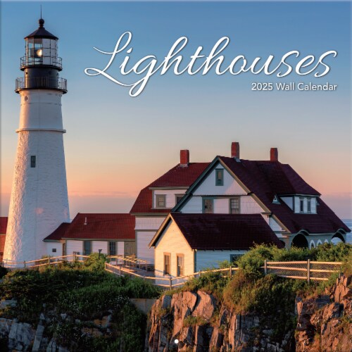 Turner Acquisitions 2025 Lighthouses Wall Calendar Perspective: front