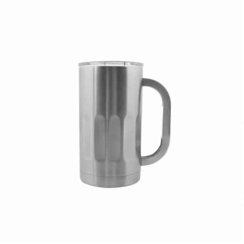 20OZ BEER MUG DOUBLE WALL W/LID Perspective: front