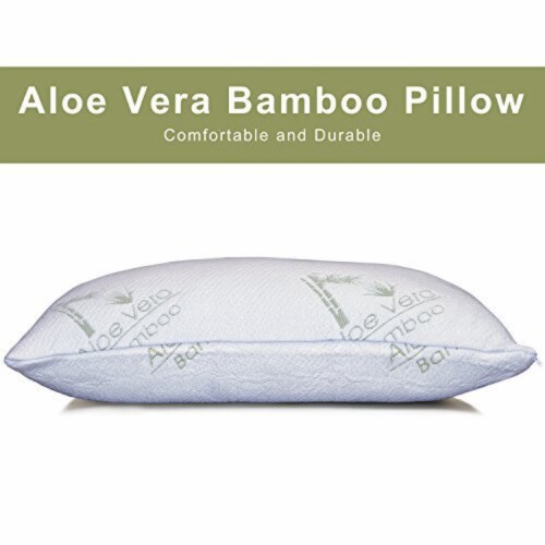 Premium Bamboo Pillow Supportive Memory Foam for Back Side and