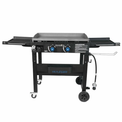 Razor Griddle Portable 2 Burner 30,000 BTU Gas Grill & Griddle Cart w