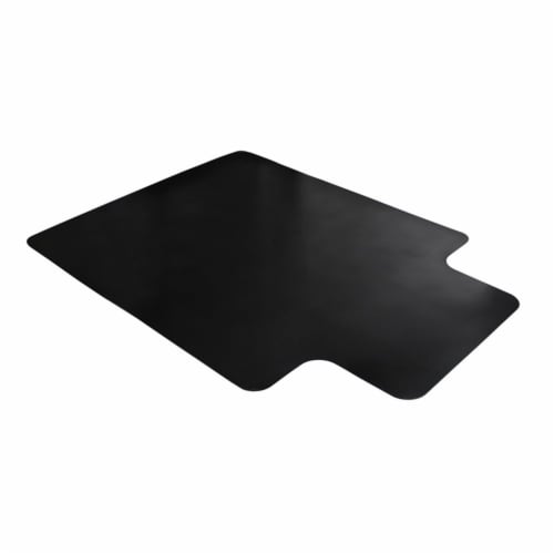 36  x 48  PVC Lipped Chair Mat in Black Perspective: front