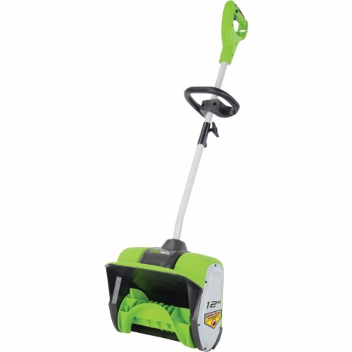 Greenworks 12 In. 8A Electric Snow Blower Shovel 2600802 Perspective: front